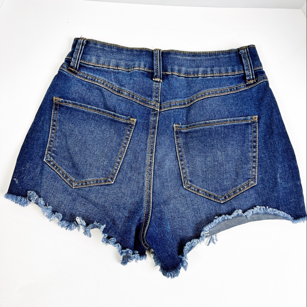 2/$14 Rewash Super High Rise Wedge Jean Shorts 0 - Picture 3 of 3